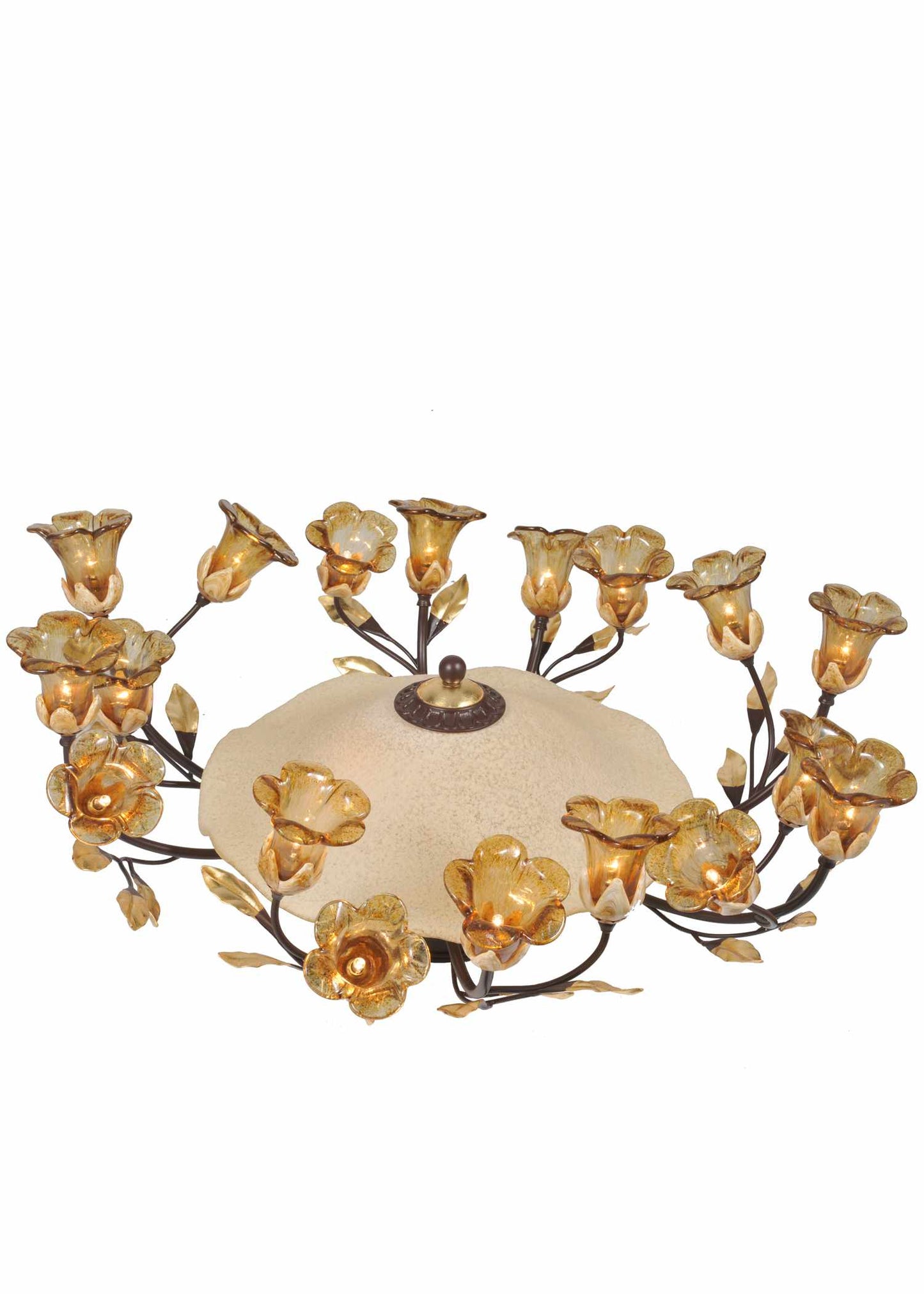 Twenty Light Down Lighting Chandelier from the Celestial Bouquet Collection