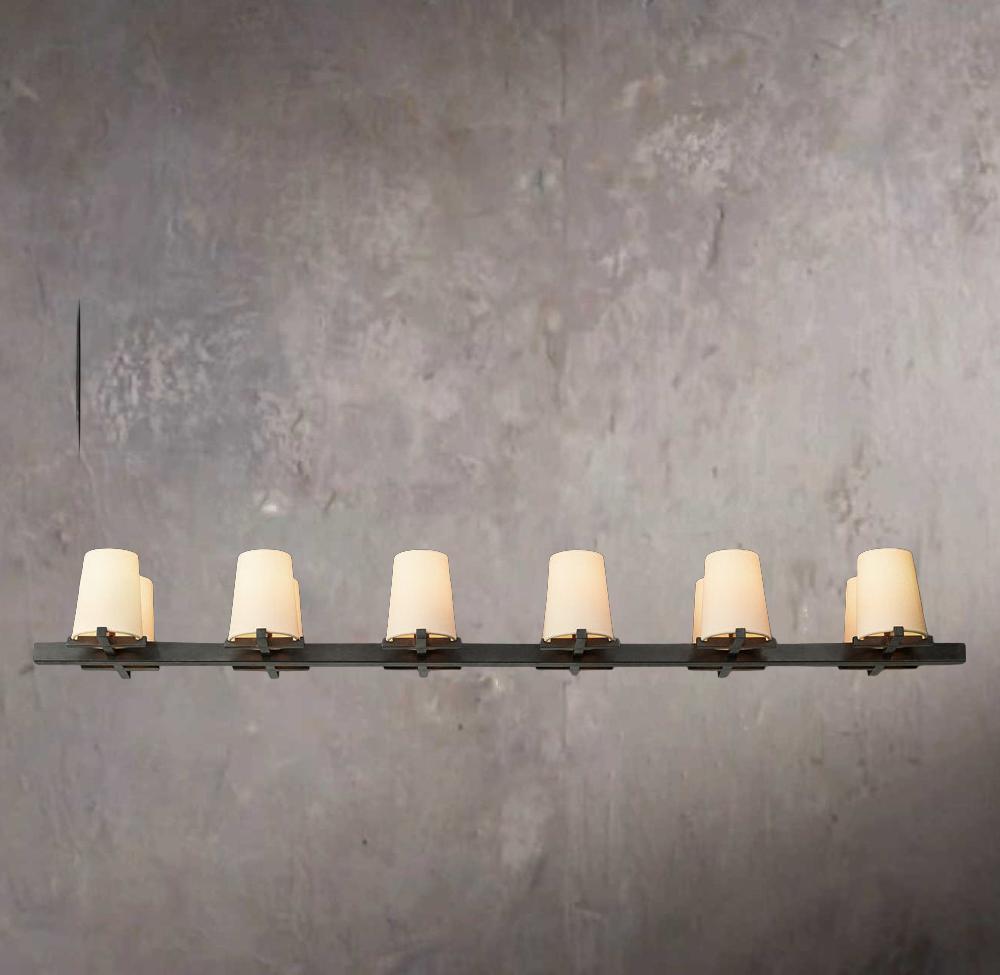 Pauilac Textile Shade Linear Chandelier 60"