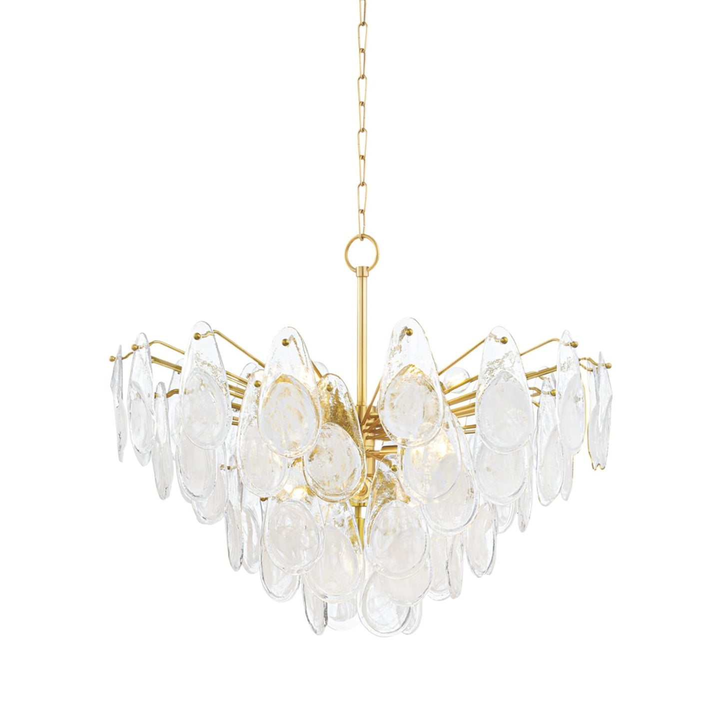 Darcia 15-Light Chandelier in Aged Brass 35.75L x 35.75W x 28.75H