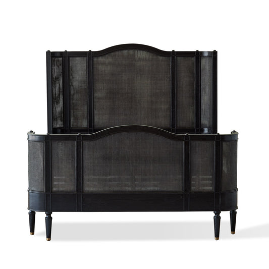 Global Views Blackened Josephine Oak Bed