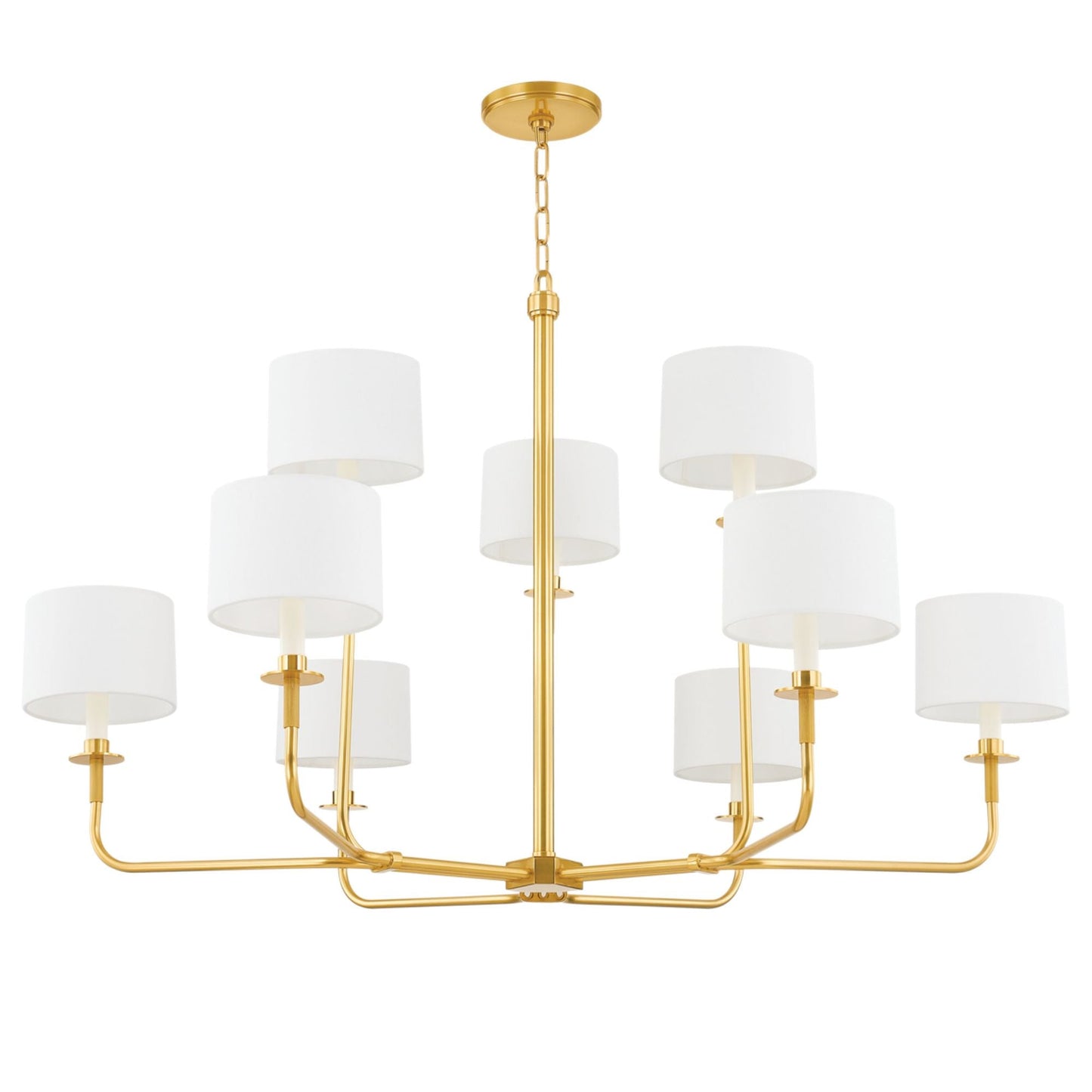 Paramus 8-Light Chandelier in Aged Brass 48L x 48W x 29.5H
