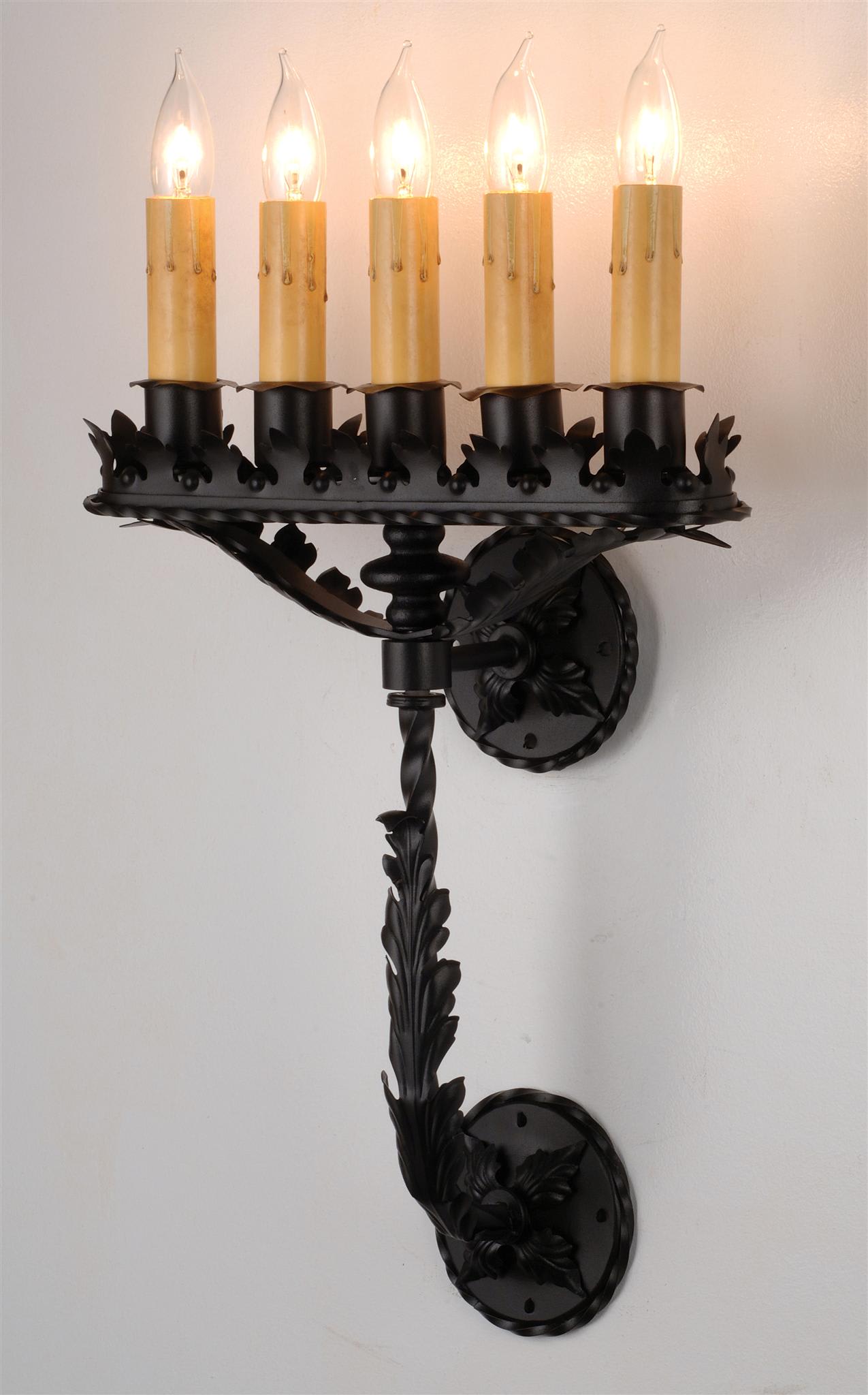 16" Wide 5 Light Wall Sconce