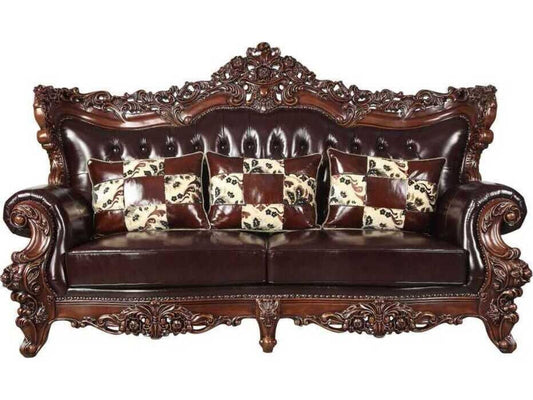 Forsythia Brown Leather Sofa