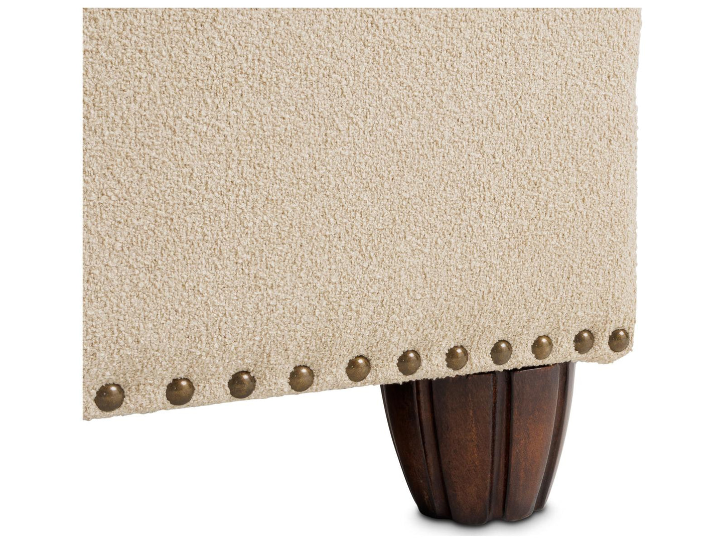 Chamberi 4-Piece Bouclé Fabric Sectional Sofa in Toast and Warm Cognac