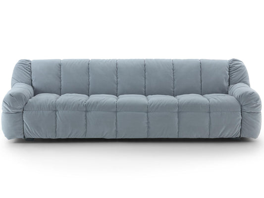 Strips 77 3-Seat Fabric Sofa with Removable Quilted Cover