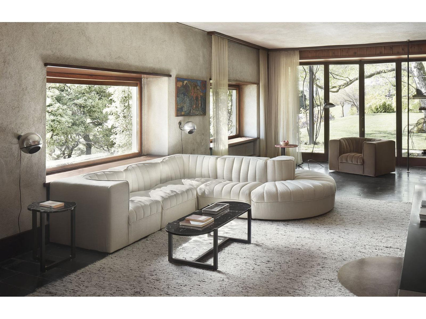 Sigmund Oval Marble Coffee Table