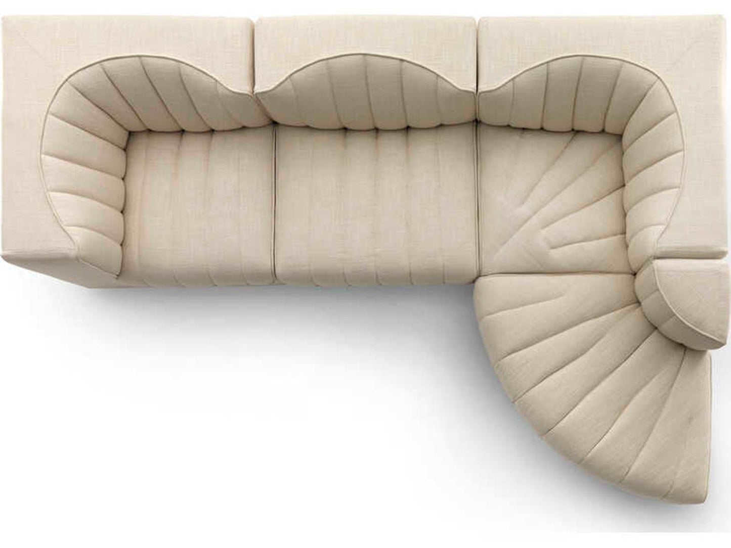 Naviglio NV04 Modular Sectional Sofa L-Shape in Fabric