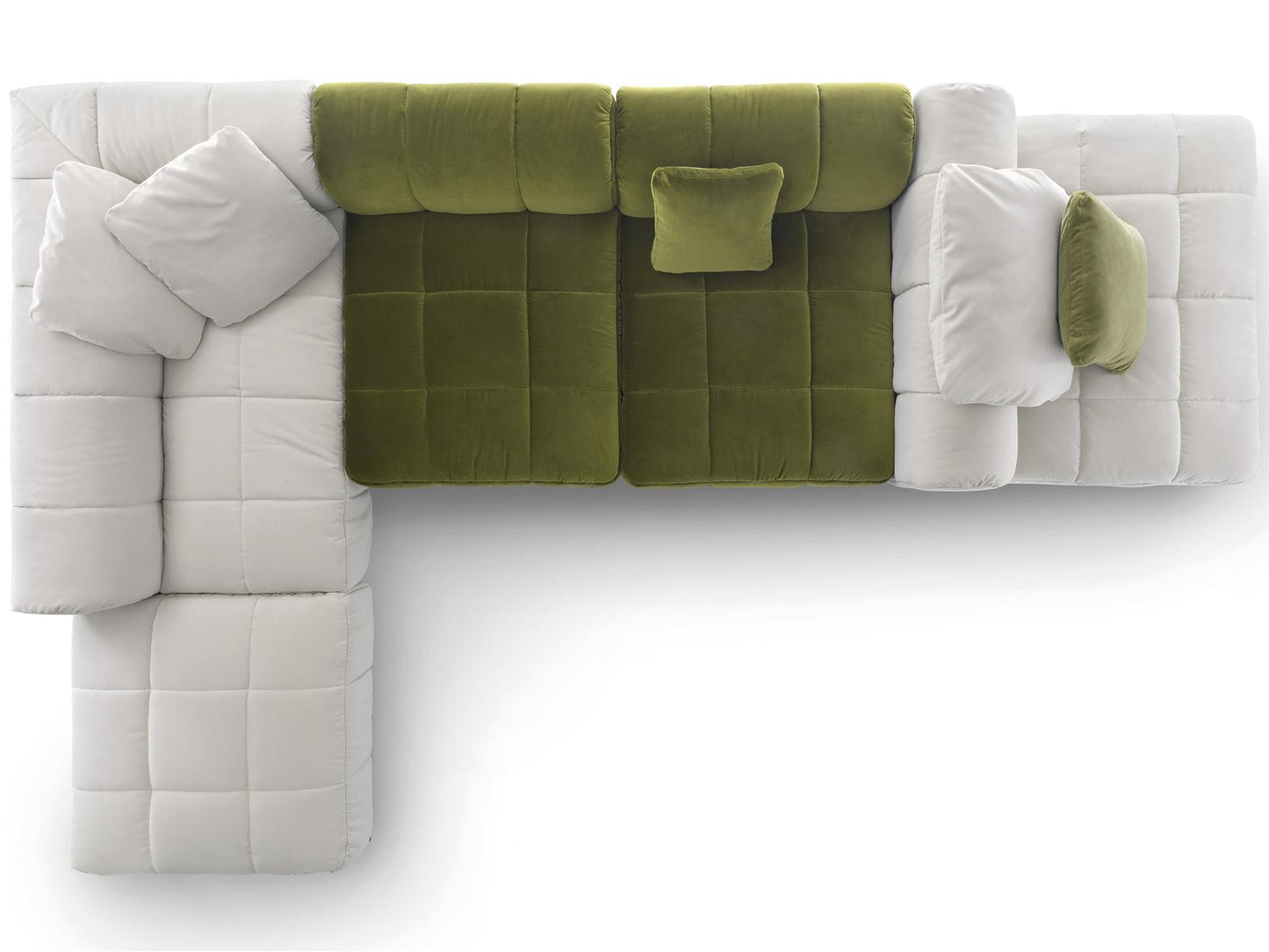 Strips Upholstered Sectional Sofa