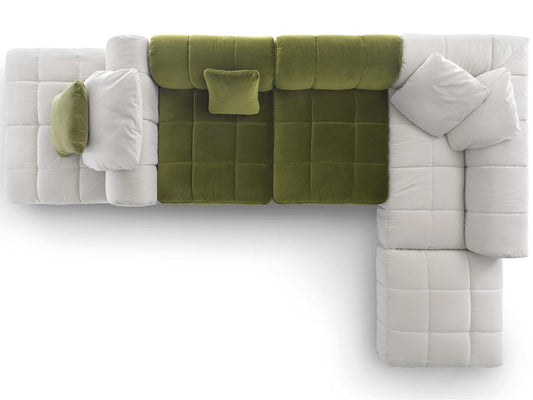 Strips Upholstered Sectional Sofa