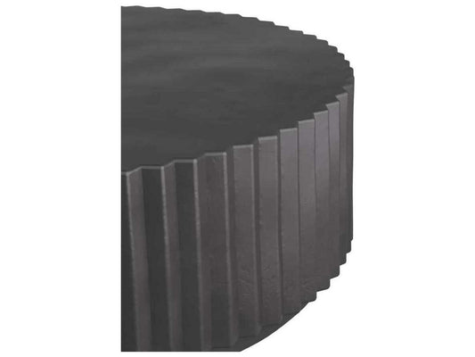 Reese Round Coffee Table in Black Concrete