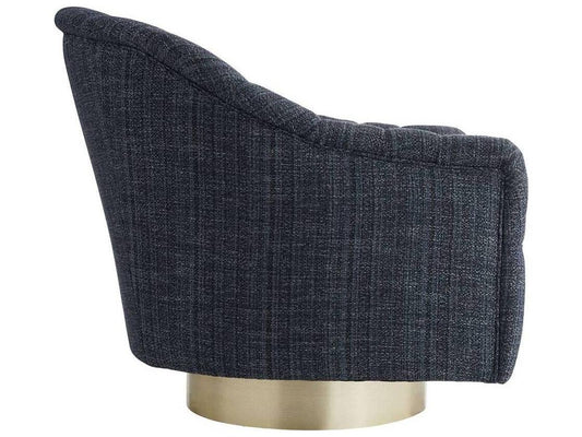 Springsteen Indigo Tweed Swivel Accent Chair