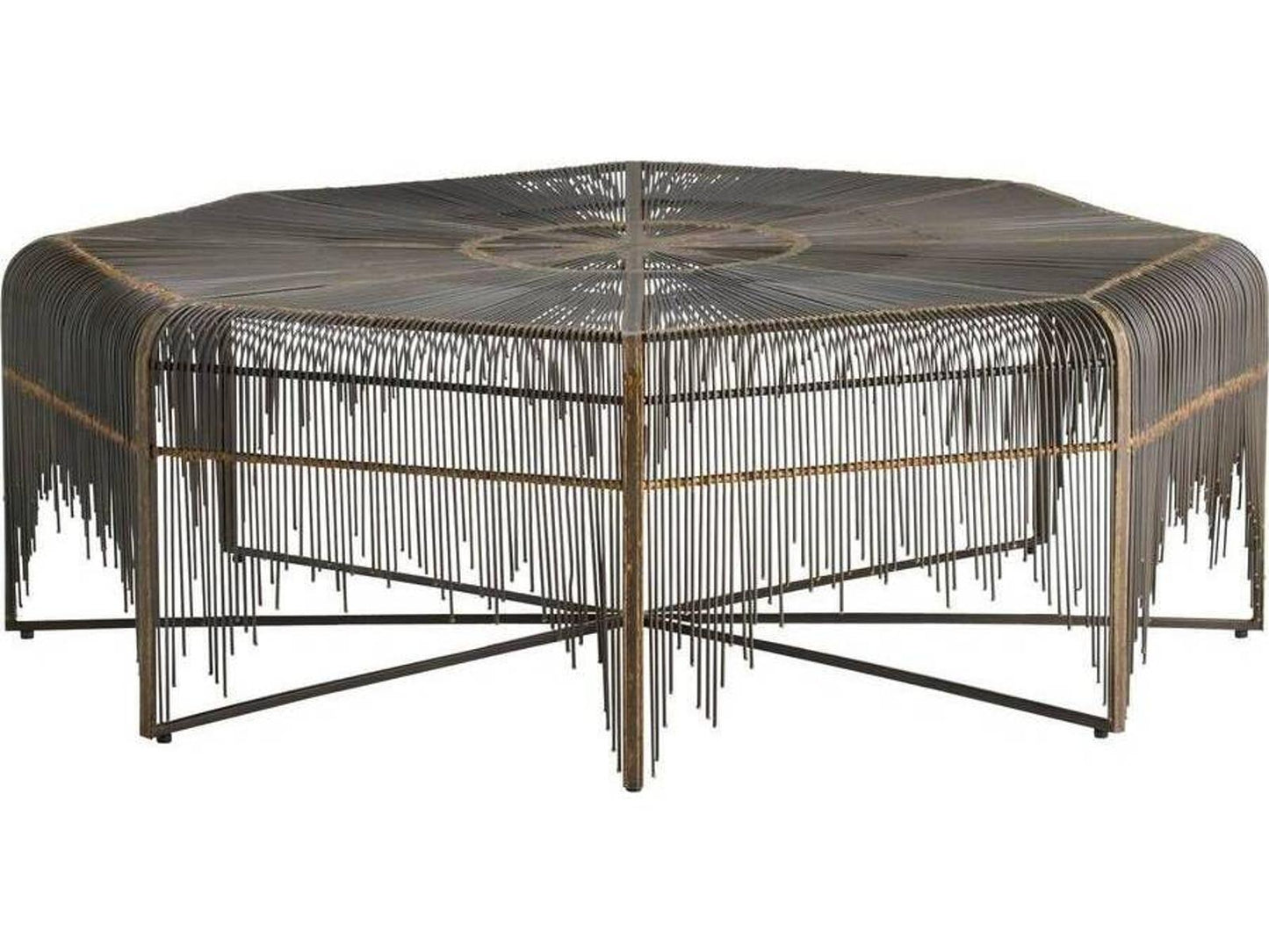 Arteriors Ilaria Octagonal Coffee Table in Natural Iron