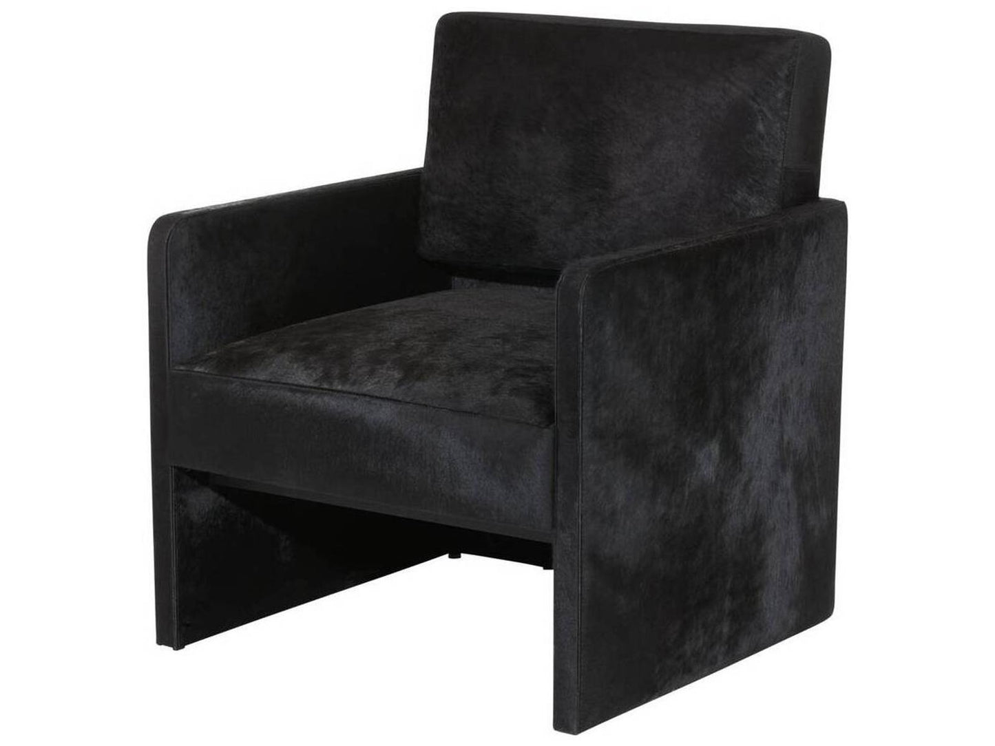 Devine Black Hair-on-Hide Accent Chair