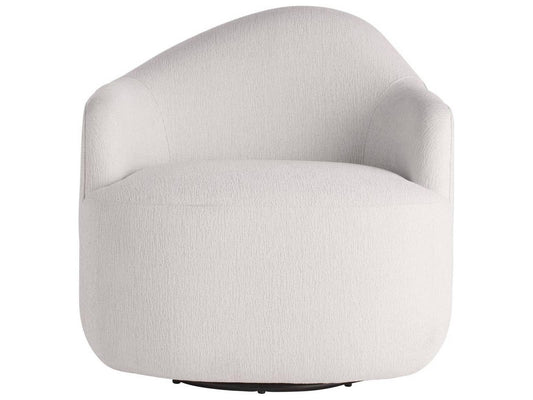 Swivel White Accent Chair
