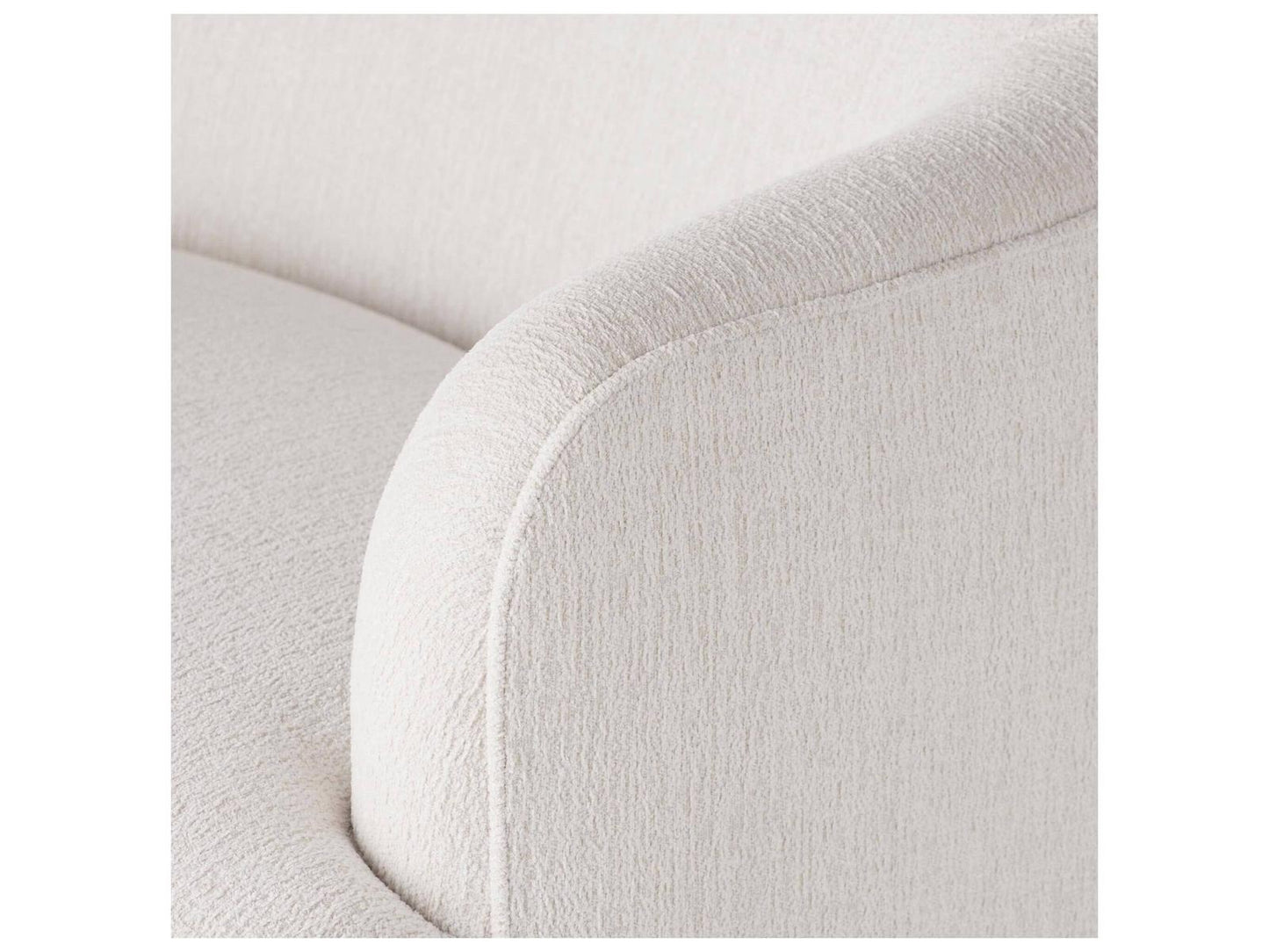 Swivel White Accent Chair
