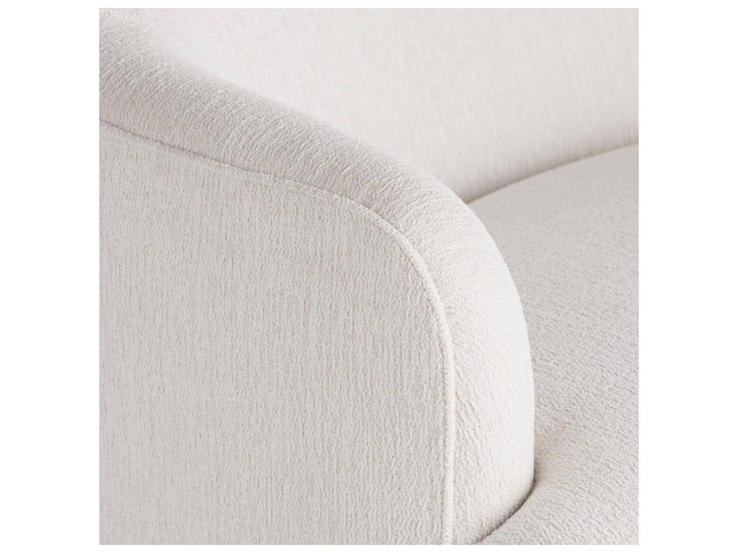 Swivel White Accent Chair