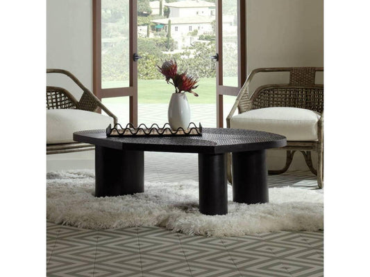 Arteriors Tribal Rectangle Coffee Table in Ebony Mango Wood
