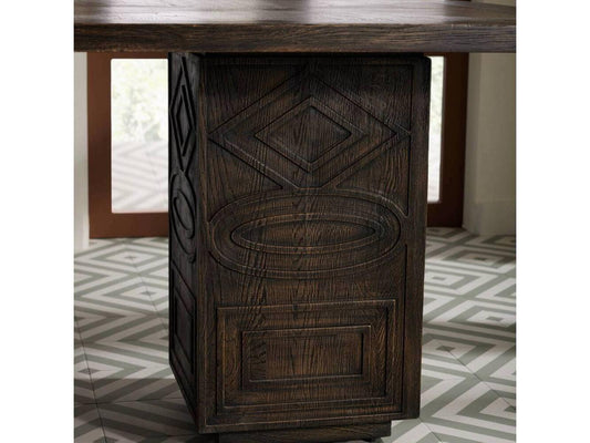 Vargueno Rectangle Dining Table in Burnt Mango Wood