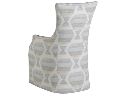 Home Juliet Upholstered Dining Arm Chair with Casters in Wheat Fabric