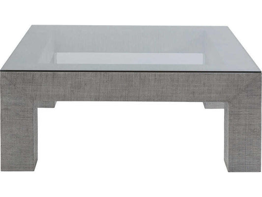 Precept Square Glass Light Gray Cocktail Table