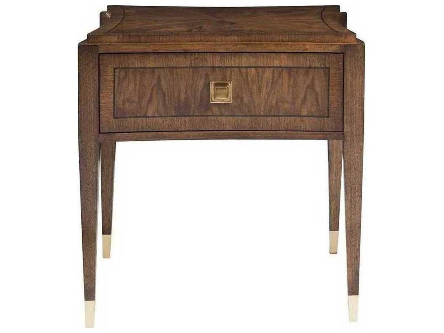 Home Chiavari Square End Table Bleached Walnut Finish