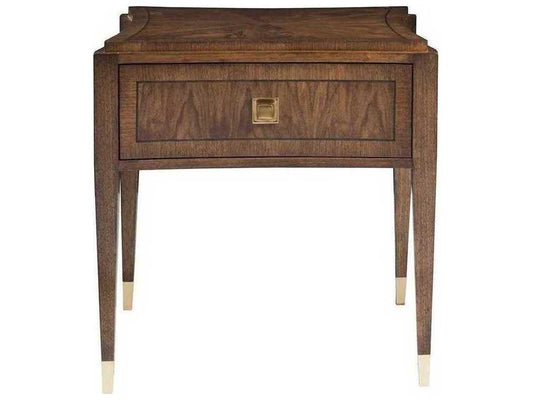 Home Chiavari Square End Table Bleached Walnut Finish