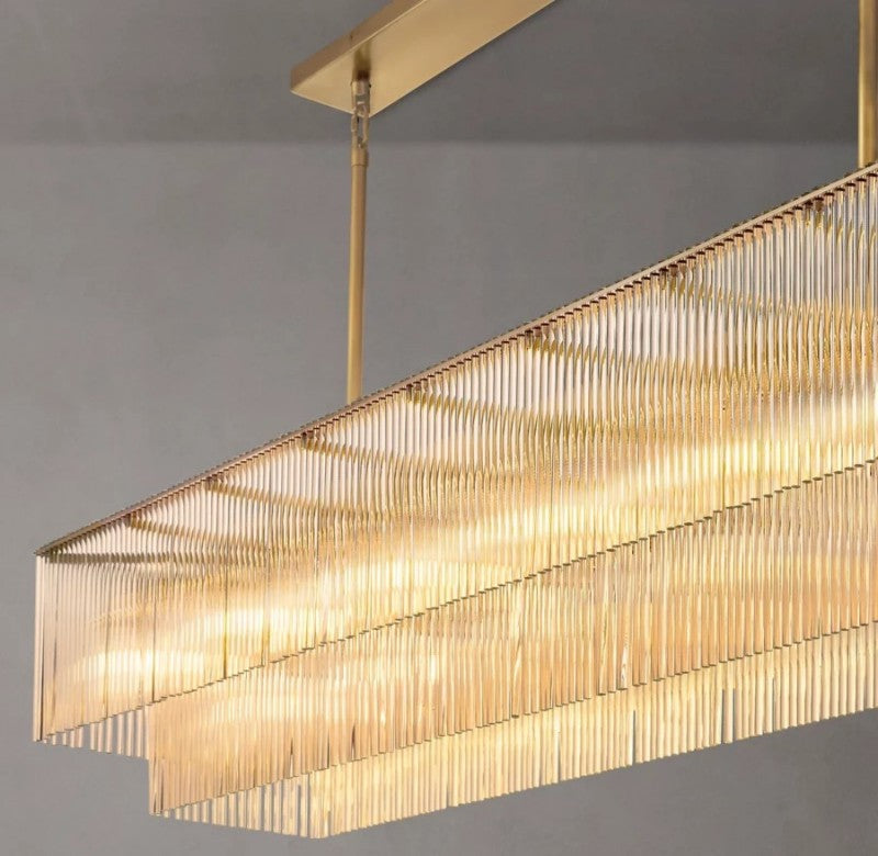 Dimarion Rectangular Glass Chandelier 72″