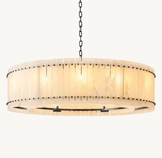 Aurelix Alabaster Round Chandelier