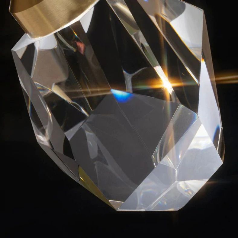 Angelia Faceted Crystal Prisms Crown Chandelier