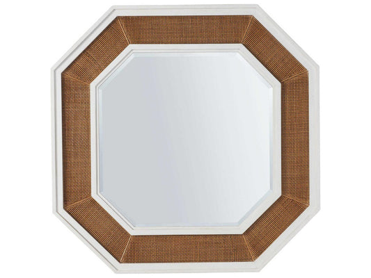 Laguna 6-Drawers Brown Double Dresser with Wall Mirror