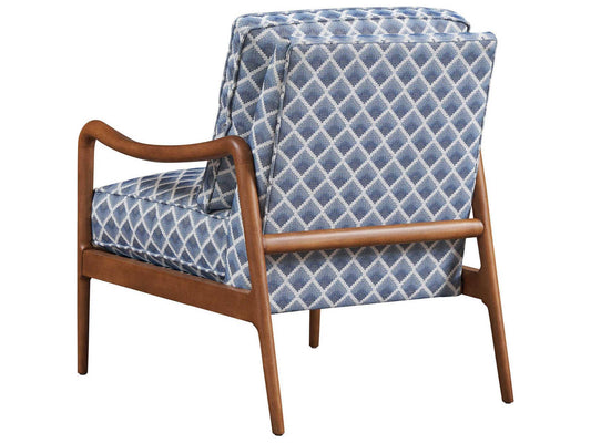 Leblanc Upholstered Accent Chair in Seabreeze Blue Fabric