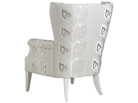 Newton Fabric Wing Accent Chair with Portola Finish