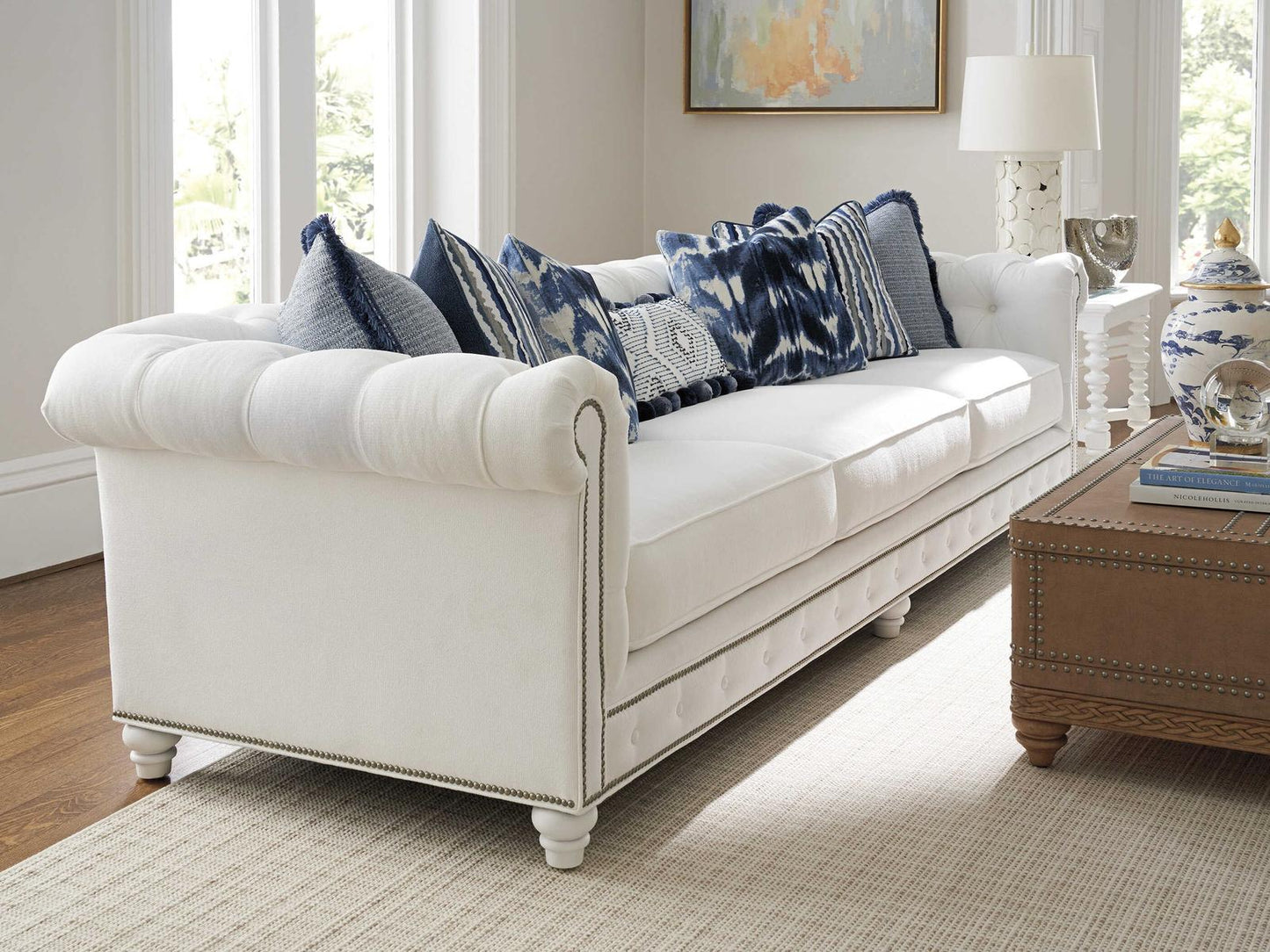Upholstery Carmen White Sofa