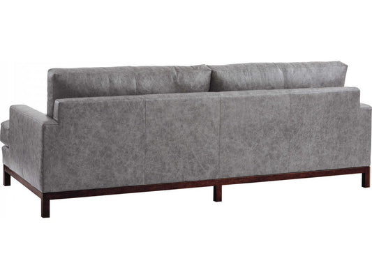 Horizon 2-Seat Leather Sofa in Bronze Metal Finish