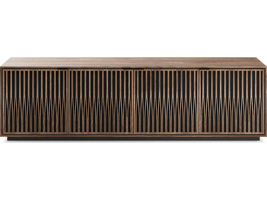 Elements 82-Inch Media Console with Tune Doors in Natural Walnut