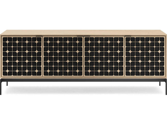 Elements 4-Door Constellation Media Console in Washed Oak