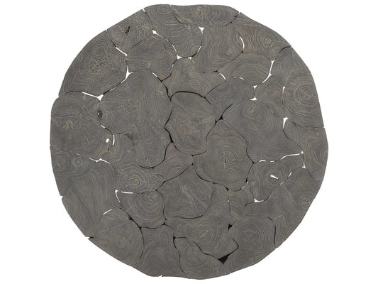 Calavaras Round Cocktail Table Sliced Teak Smoked Truffle