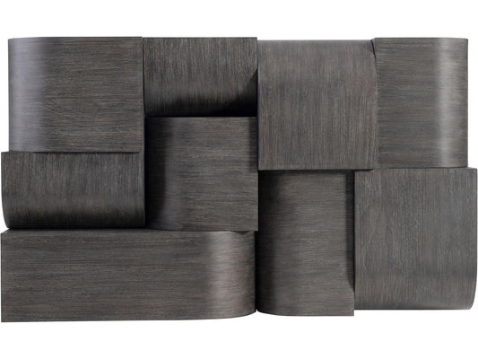 Basi Rectangle Coffee Table in Mahogany and Mixed Metal Bracken Finish