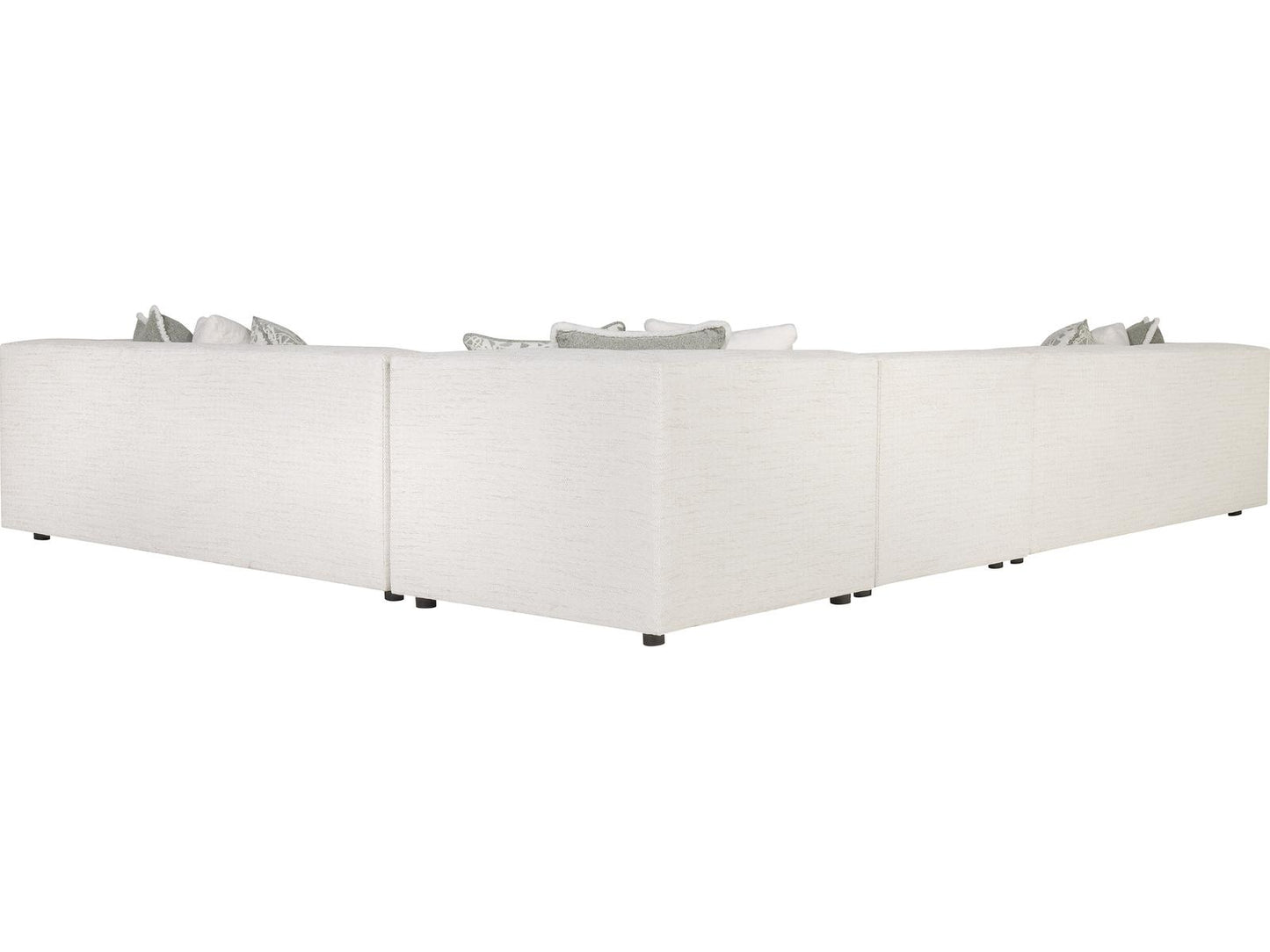 Bliss 4-Piece Modular Fabric Sectional Sofa in Cream
