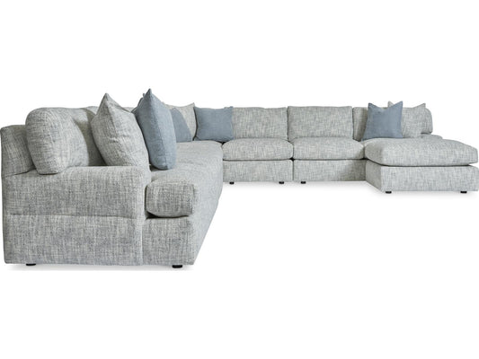 Serena 7-Piece Modular Fabric Sectional Sofa in Grey