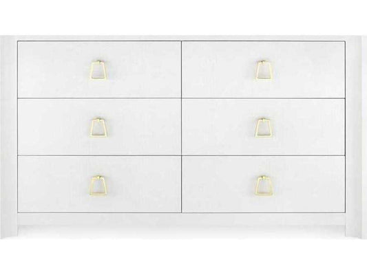Audrey Extra Large 6-Drawer Dresser in Washed Winter Gray