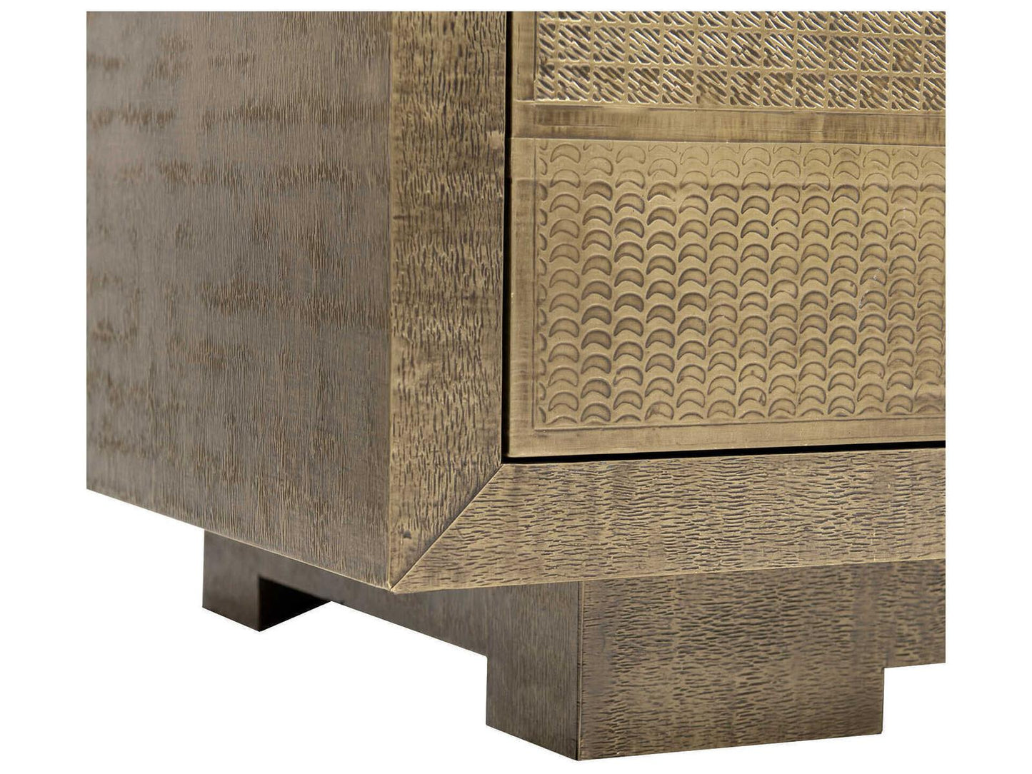 Mark 4-Door Cabinet in Antique Brass