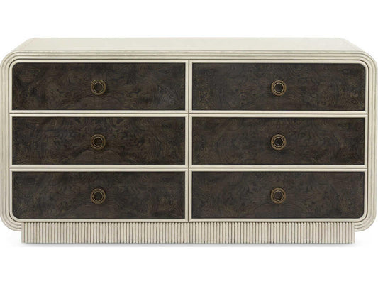 Wyatt 6-Drawer Acacia Wood Double Dresser in Sailcloth Sheen