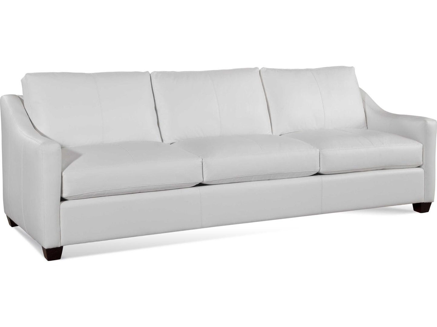 Oliver Leather Estate Sofa with Track Arms in Custom Leather