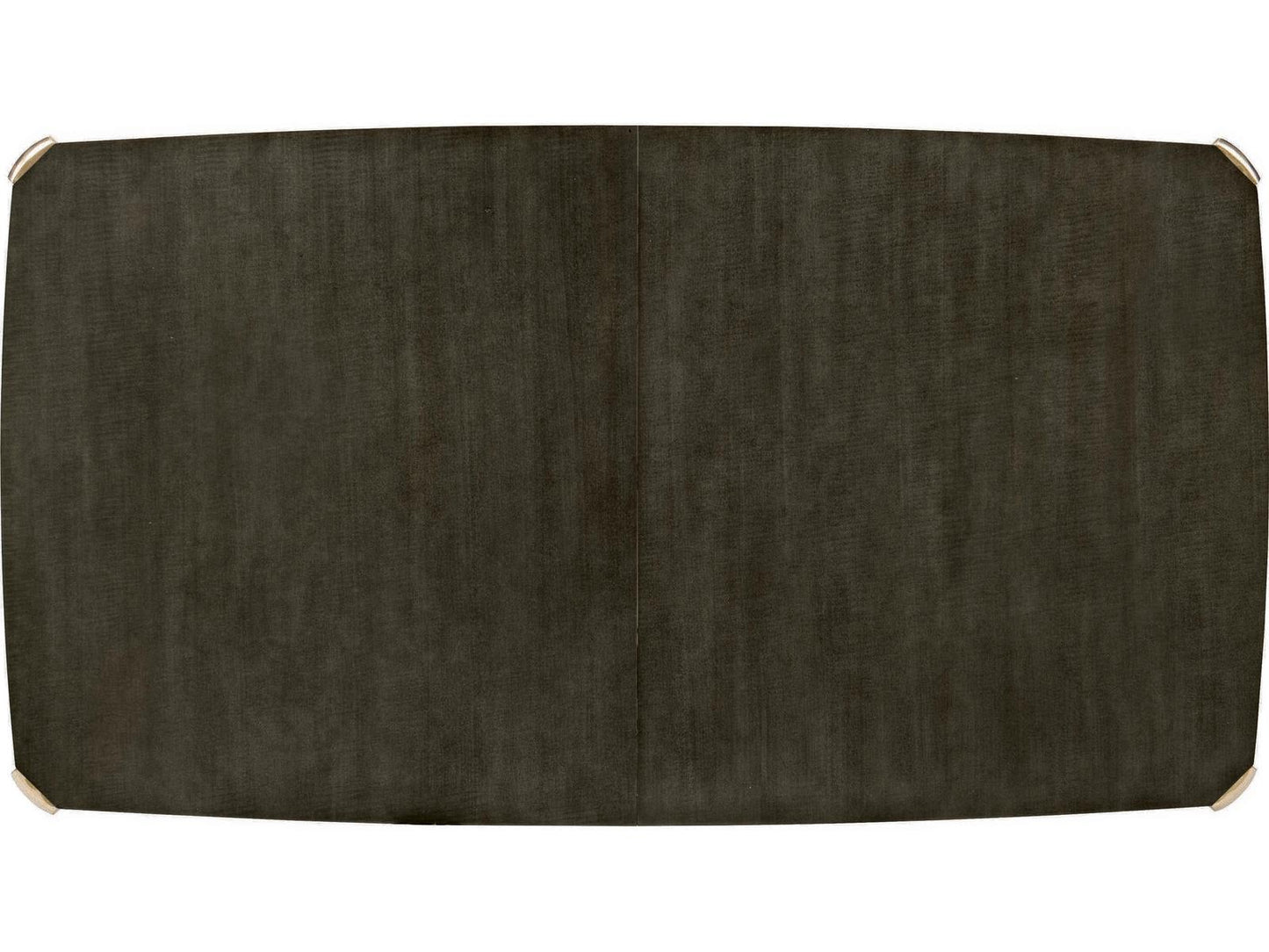 All Trimmed Out Extendable Dining Table in Charcoal Anegre and Whisper of Gold