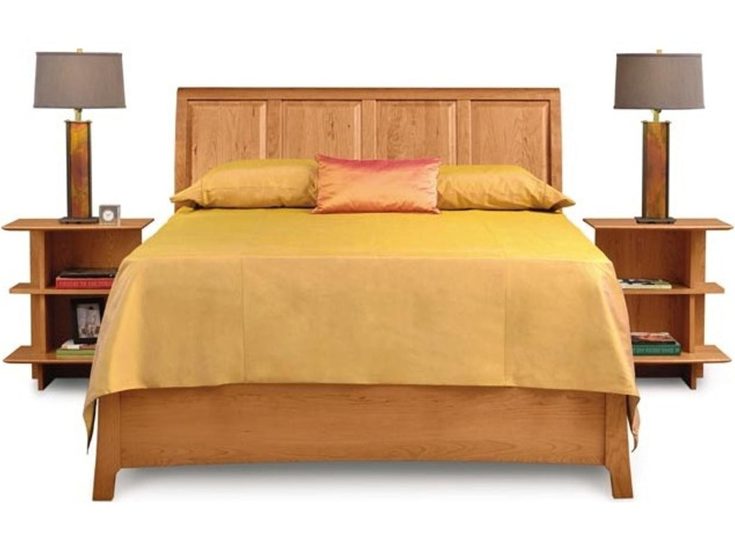 Sarah King Sleigh Storage Bed in Cherry and Maple