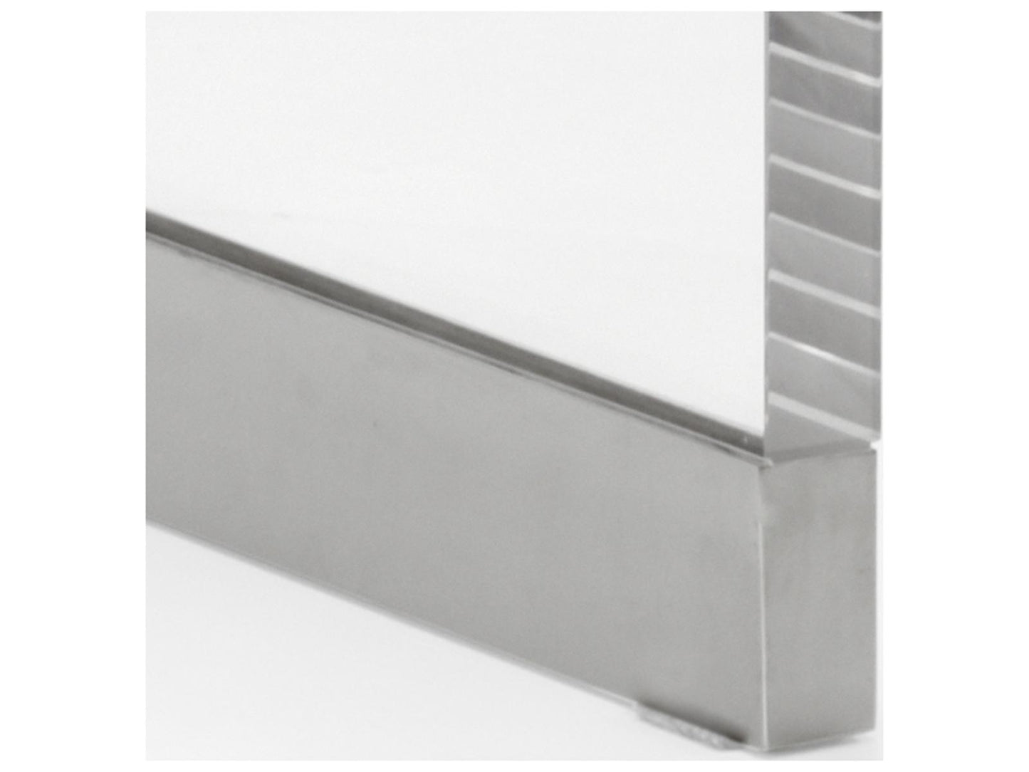 Waterfall Acrylic Coffee Table in Nickel