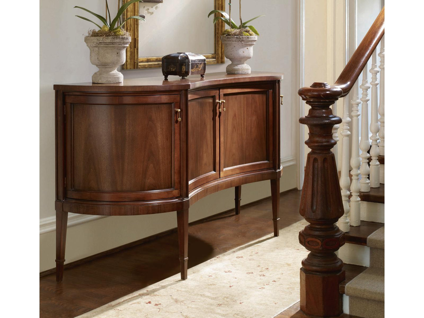 Bridgeton Sideboard with Brass Hardware and Adjustable Shelves