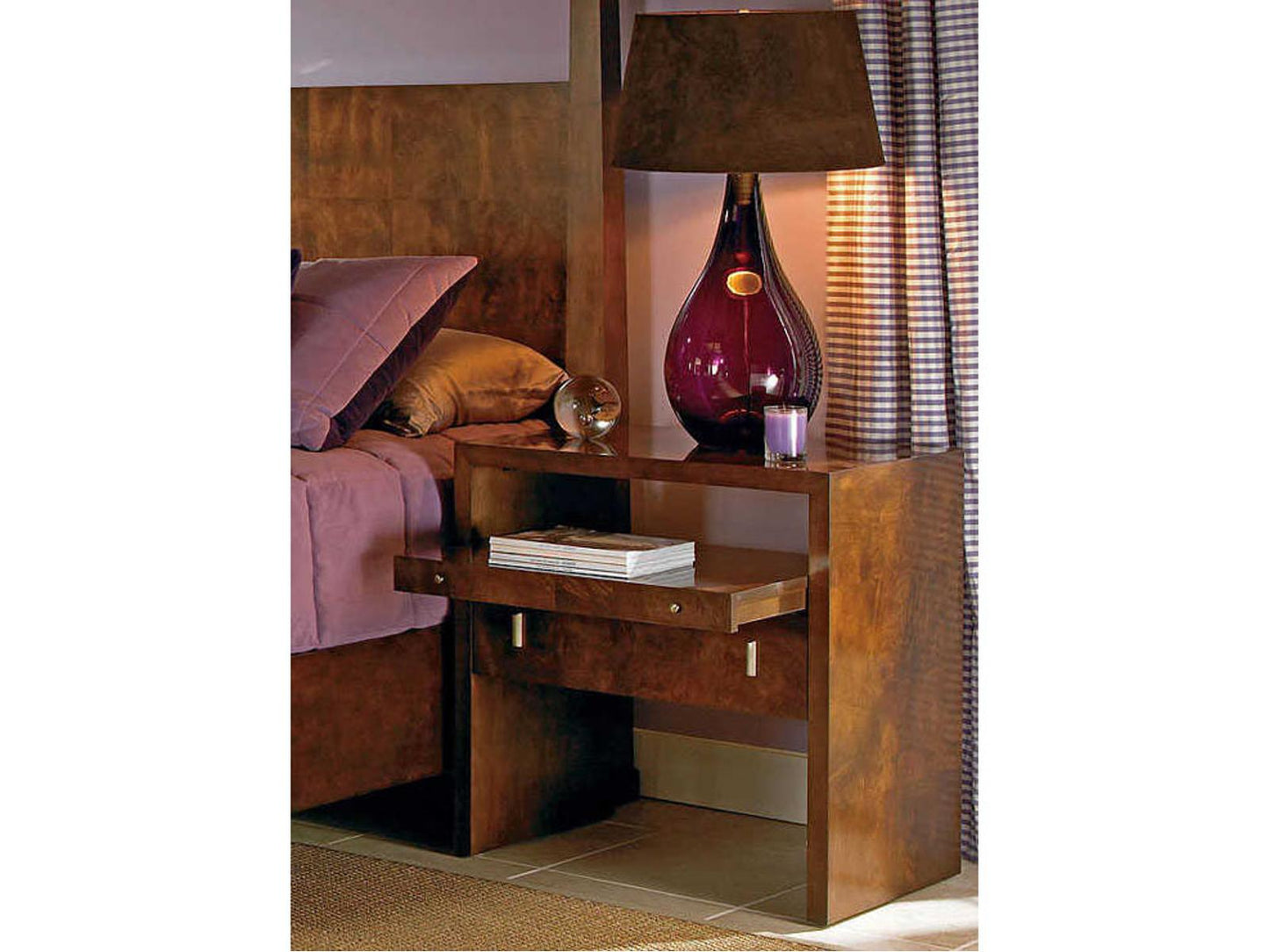 Omni Drawer Commode in Sable Maple with Solid Brass Hardware