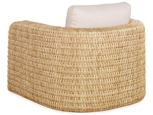 Curate Swivel Beige Fabric Accent Chair
